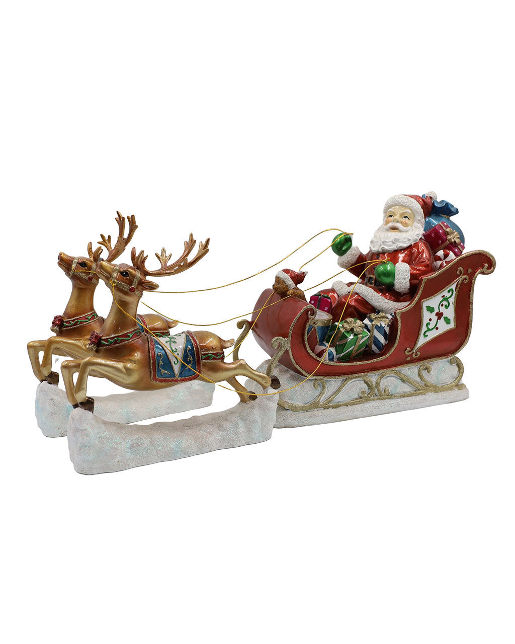 Santa Sleigh And Reindeers 60cm
