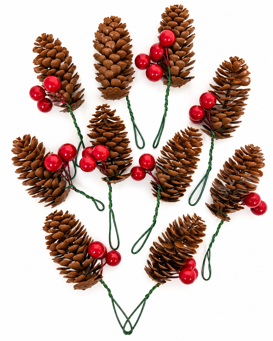 Christmas Decoration Pine Cones 10 Pack