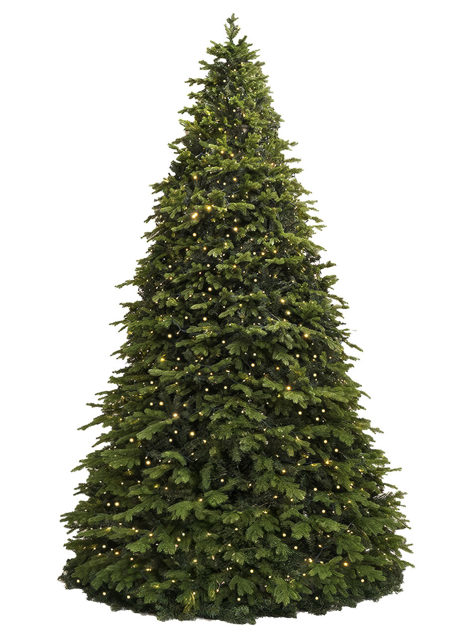 Giant 20ft/6m Green Pre-Lit Christmas Tree with LED Lights