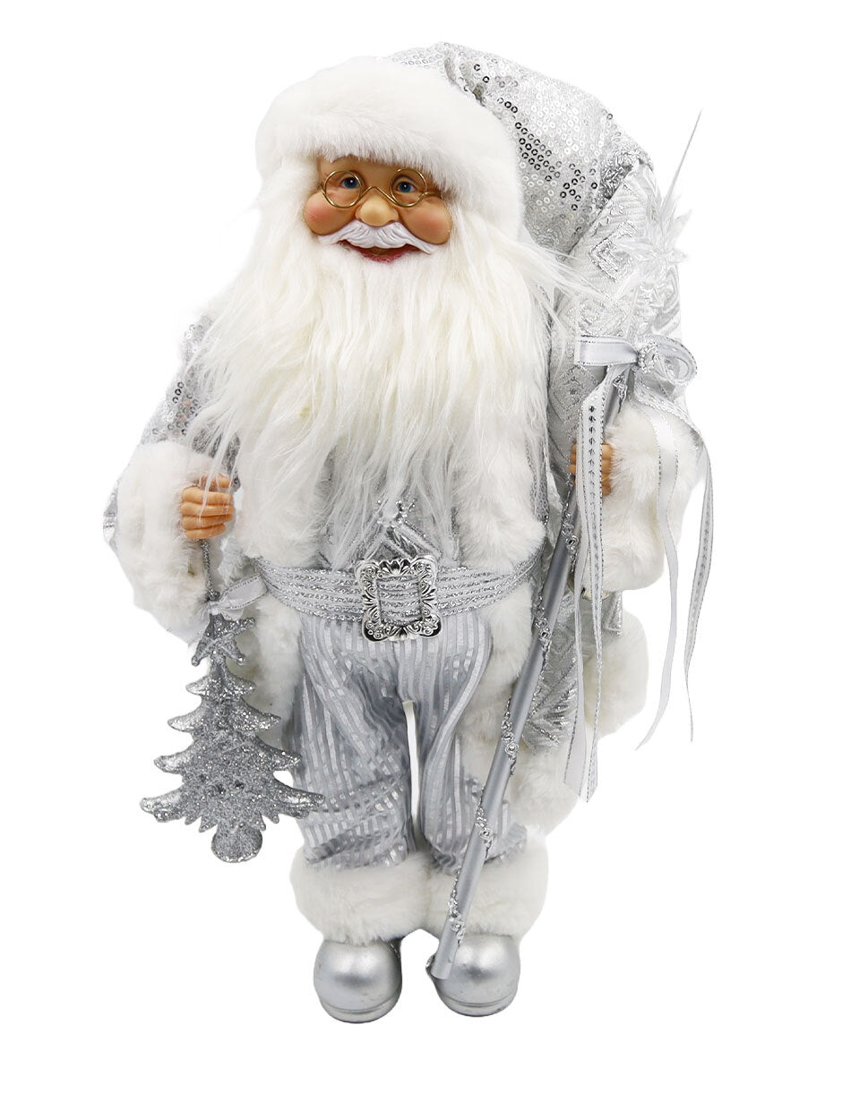 Santa Claus 50cm Silver White