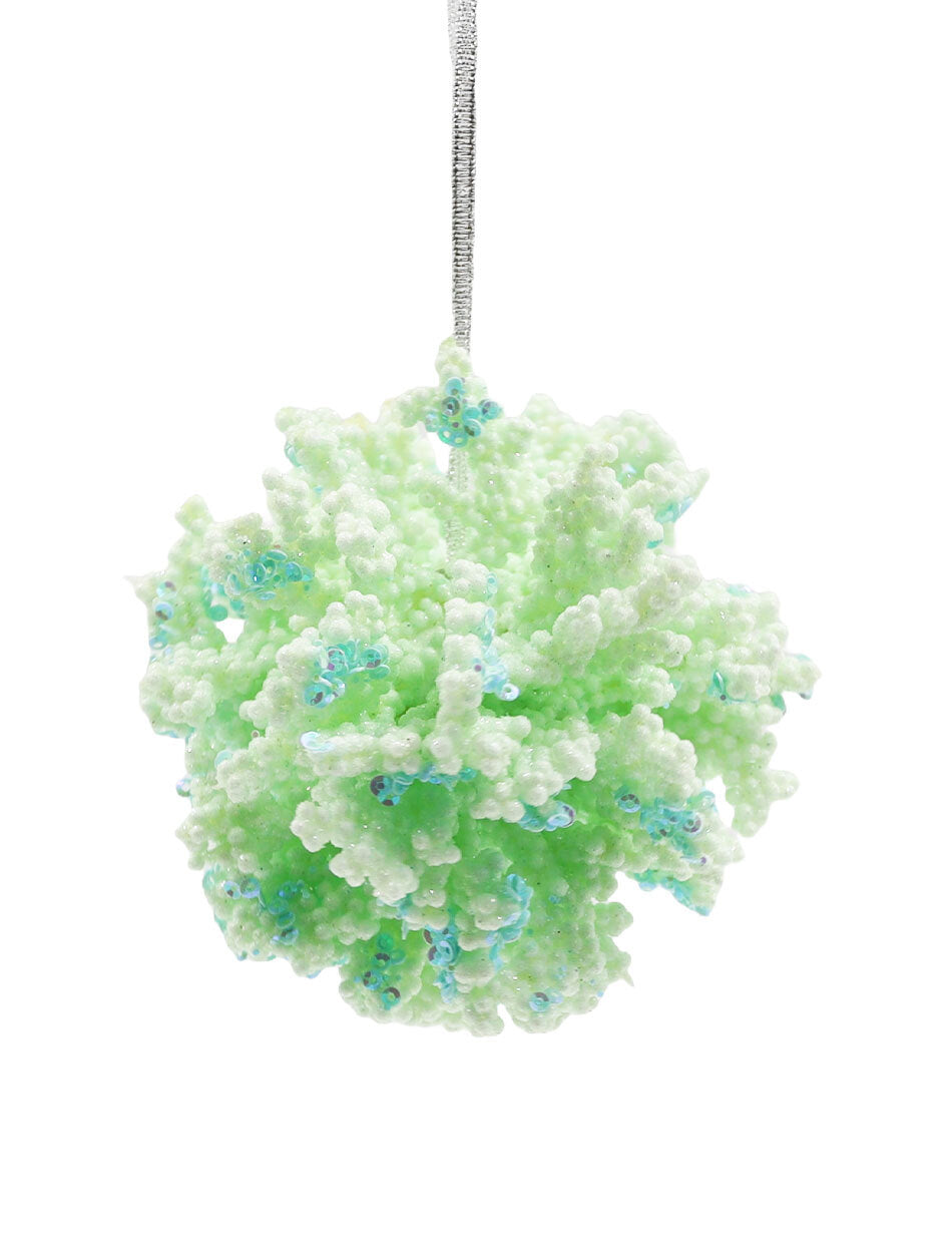 Blue Coral Hanging Foam Bauble 10cm