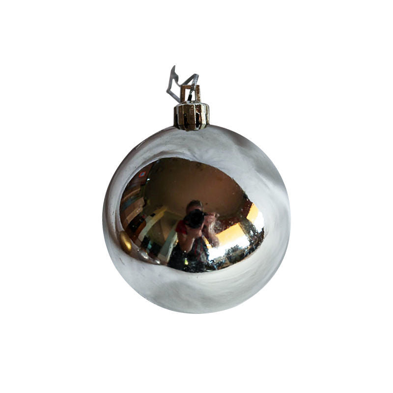 SILVER Christmas Baubles 70mm 45 Balls