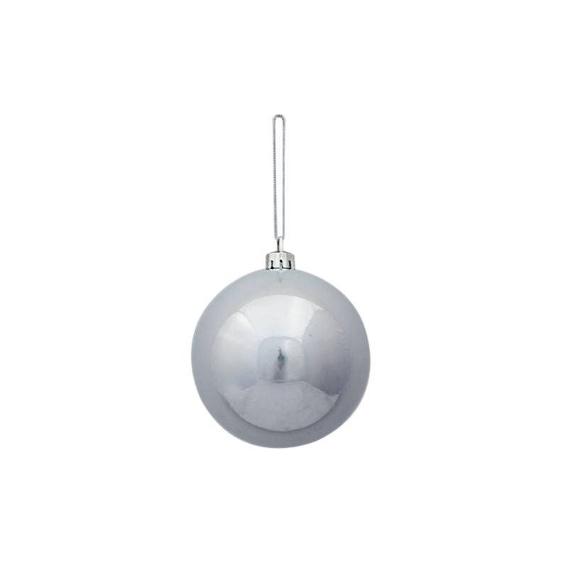 SILVER Christmas Baubles 70mm 45 Balls