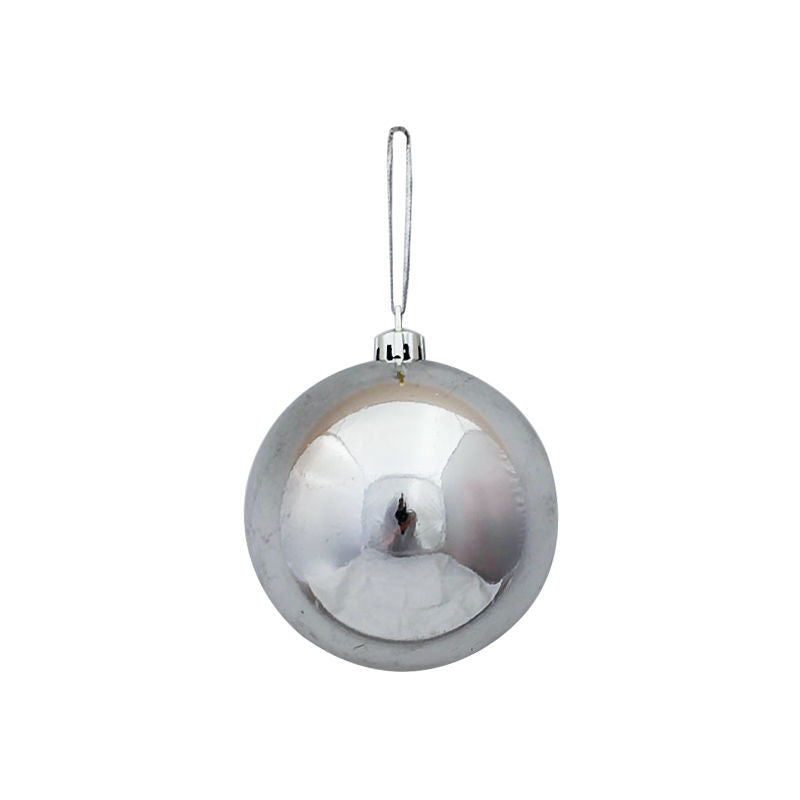 SILVER Christmas Baubles 70mm 45 Balls