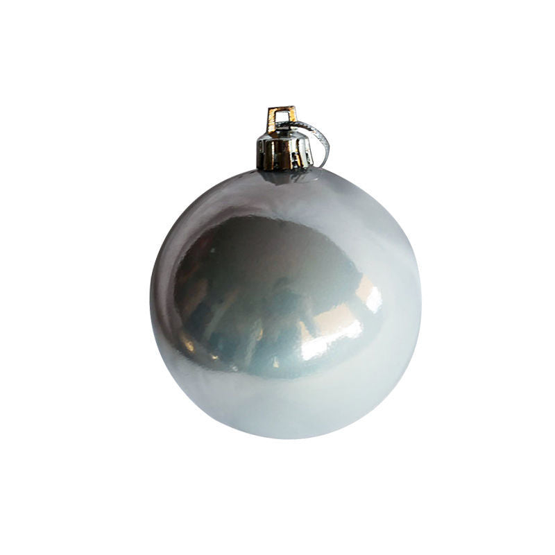 SILVER Christmas Baubles 70mm 45 Balls