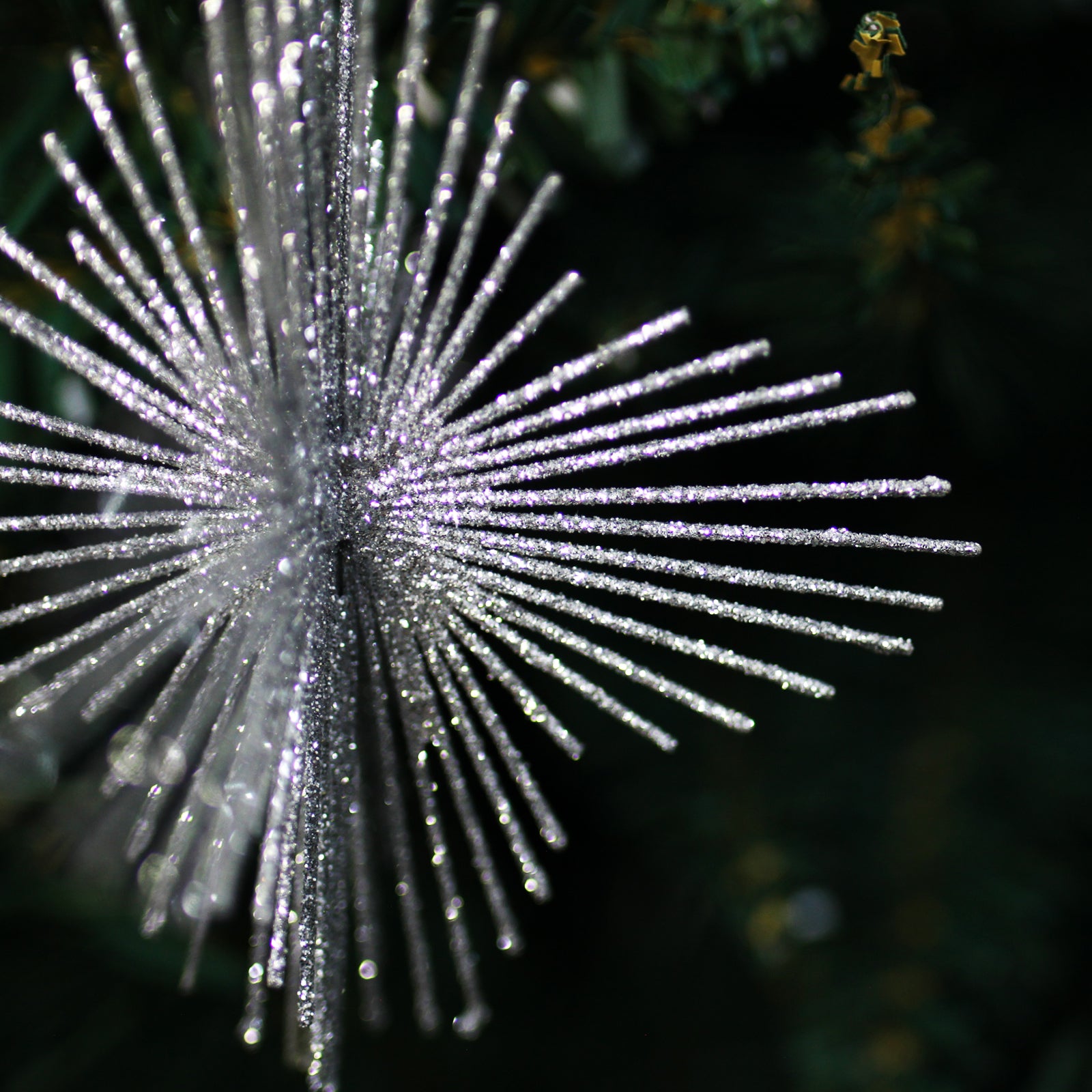 Silver Starburst Christmas Tree Decoration 12 Pack