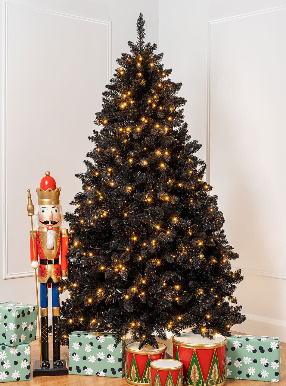 Bavarian Black Fir Pre-Lit Christmas Tree