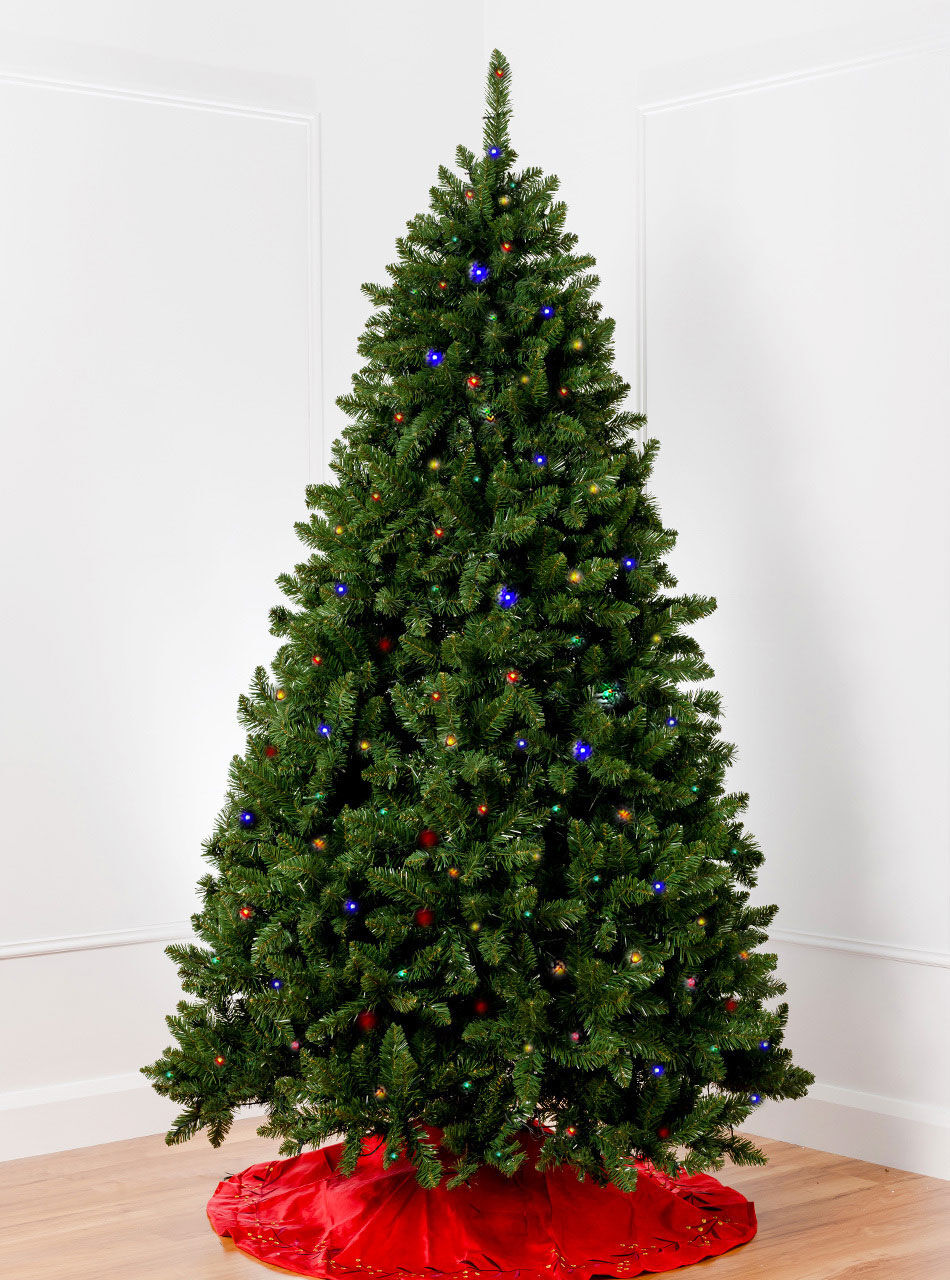 BAVARIAN Green Fir 8ft Pre-Lit Christmas Tree