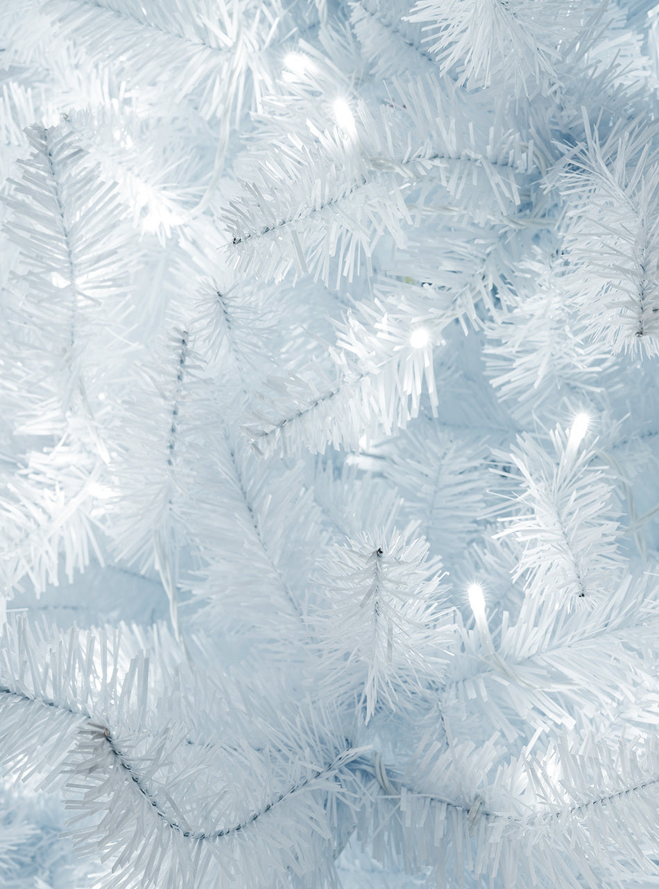 Bavarian White Fir Pre-Lit Christmas Tree Multicolour LED