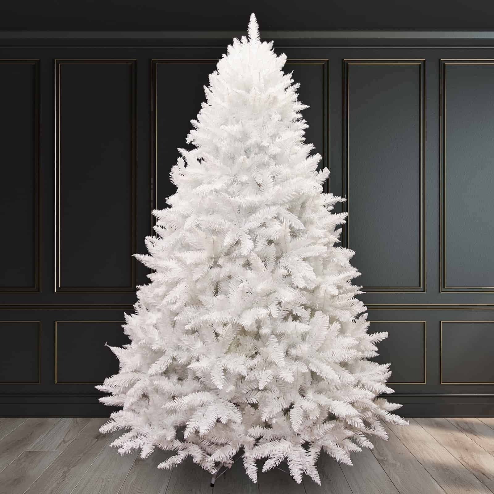 Bavarian White Fir Pre-Lit Christmas Tree Multicolour LED