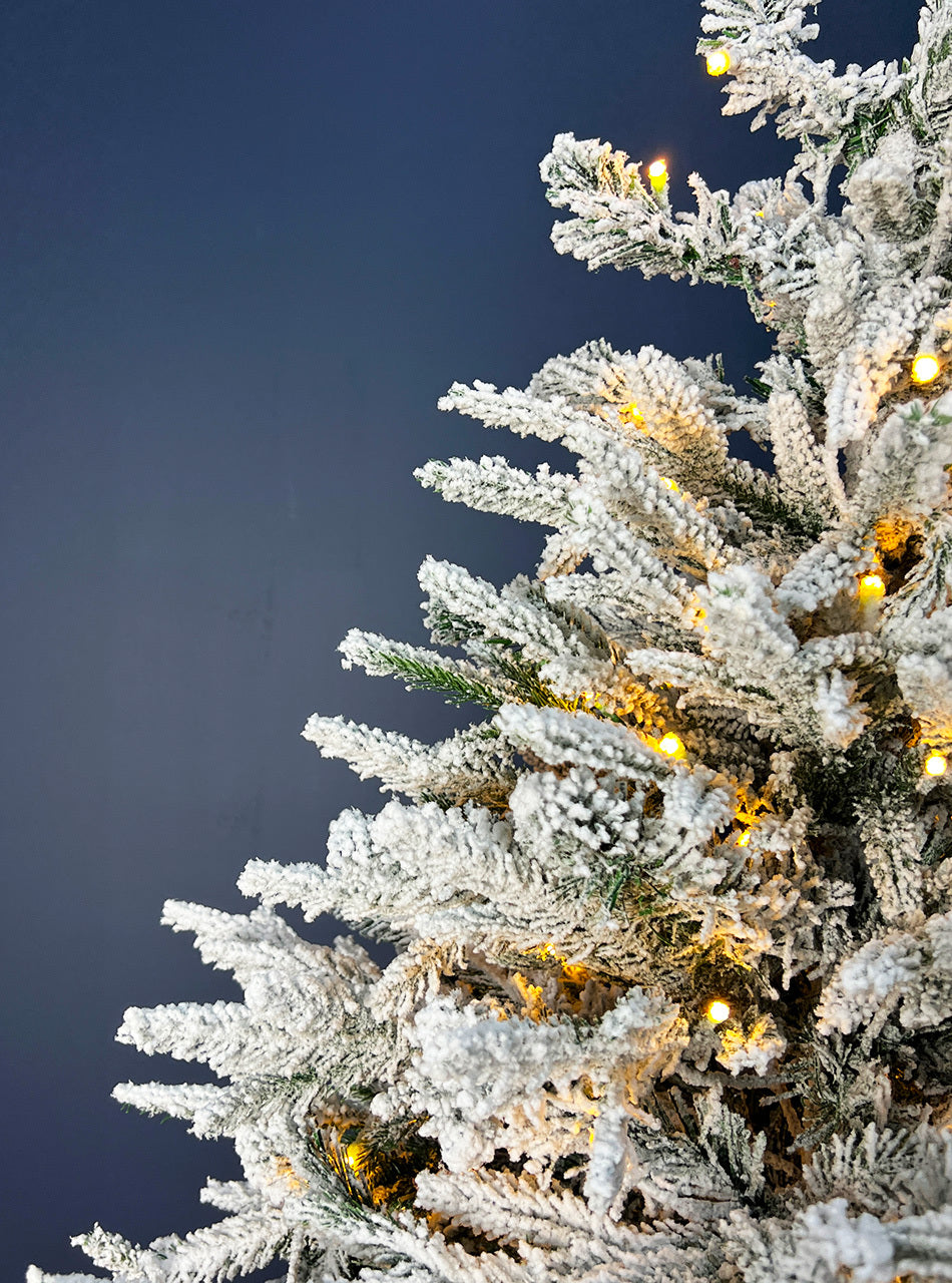 Swiss Alps Snowy Flocked 7ft /210cm Pre-Lit Christmas Tree