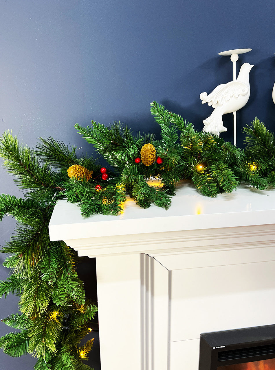 15m Christmas Garland Green 1220 Tips