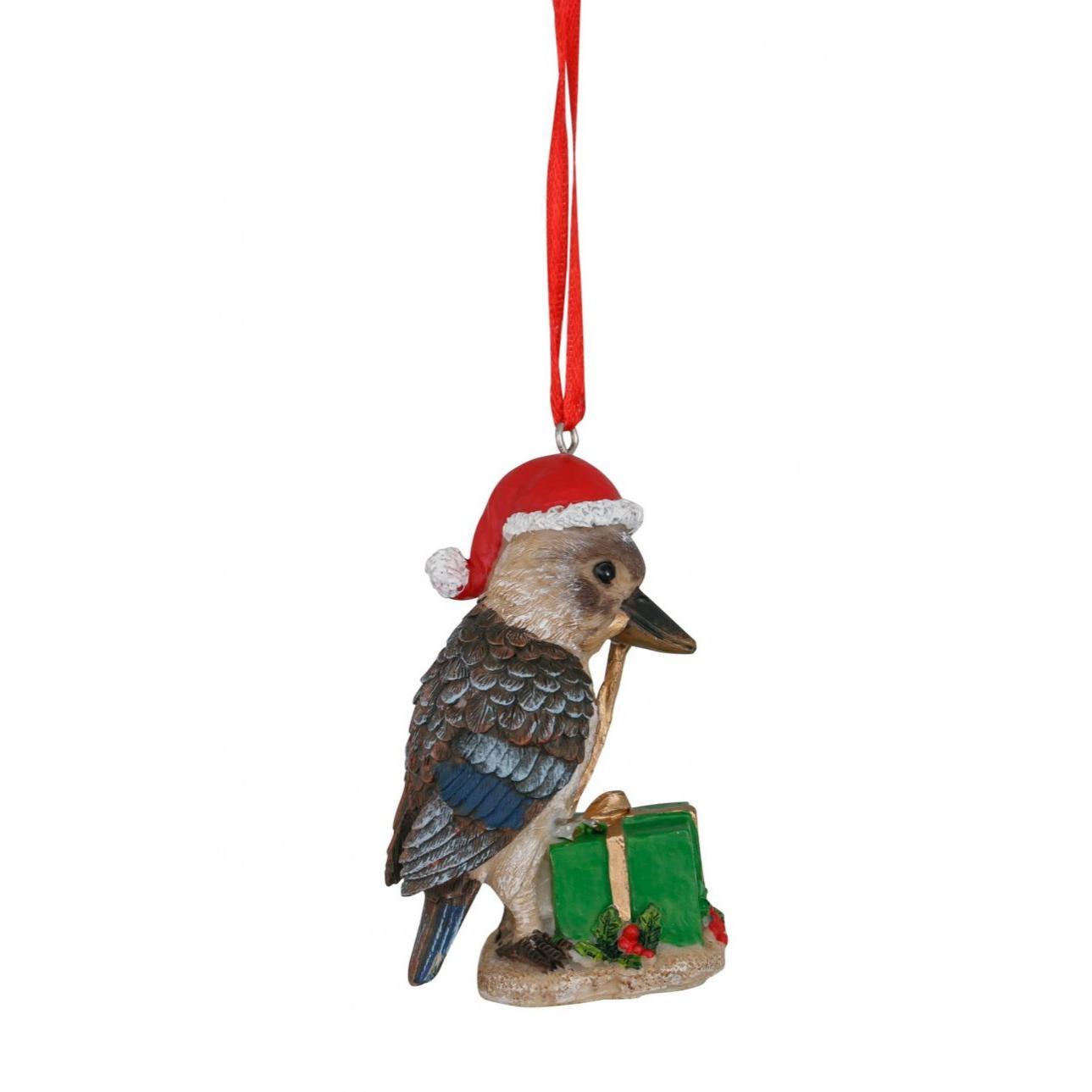 Aussie Figurine Christmas Kookaburra Hanging Decoration