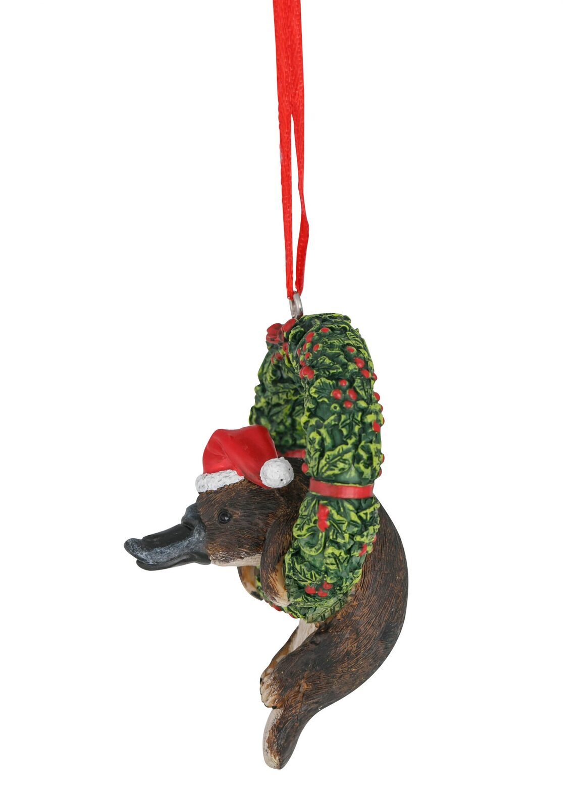 Christmas Platypus Wreath Hanging Decoration