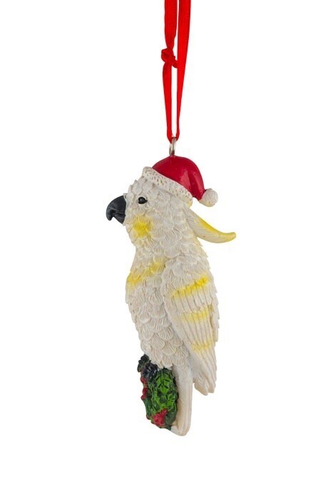 Aussie Figurine Christmas Cockatoo with Hat 7.5cm
