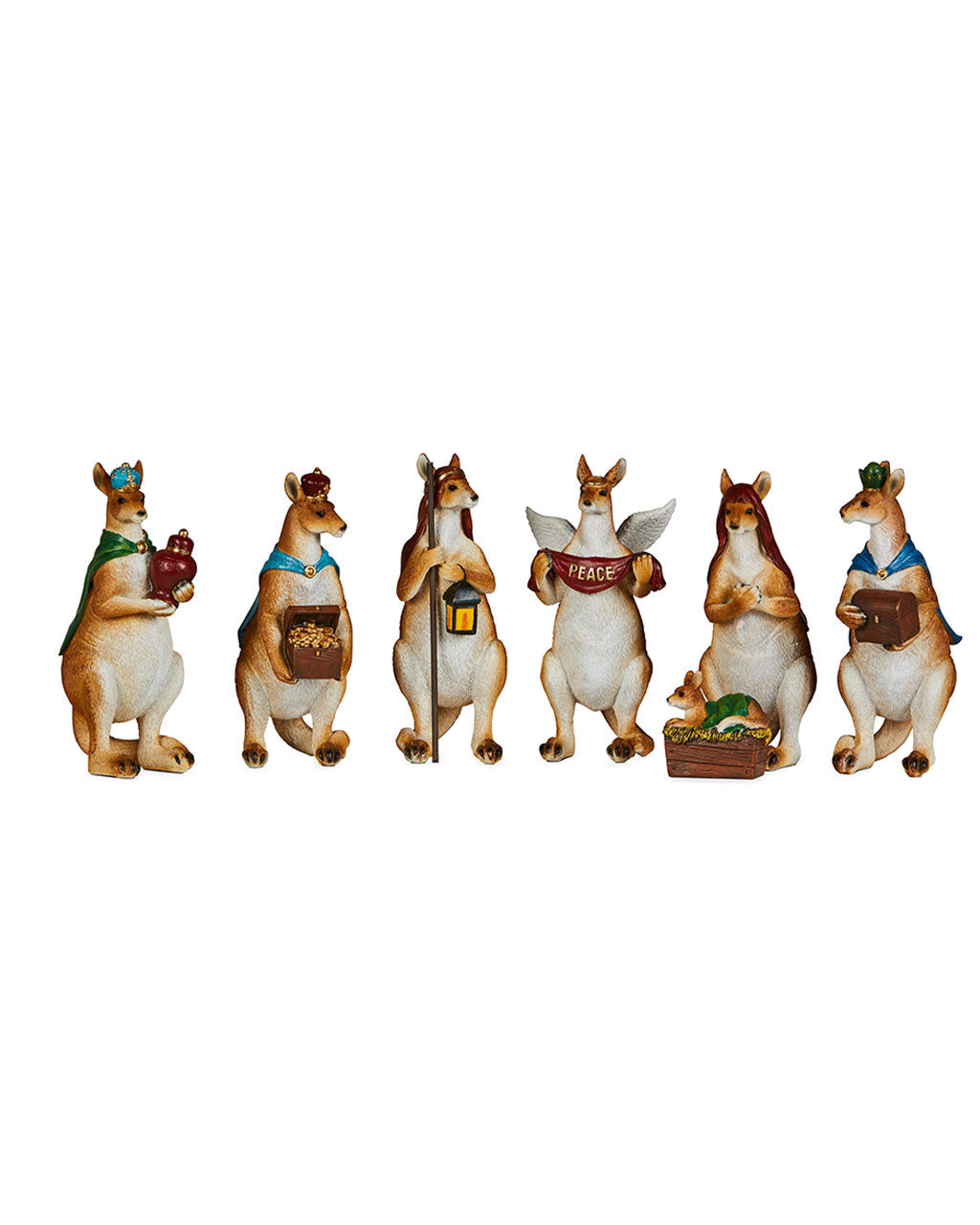 Kangaroo Christmas Nativity Set 17cm