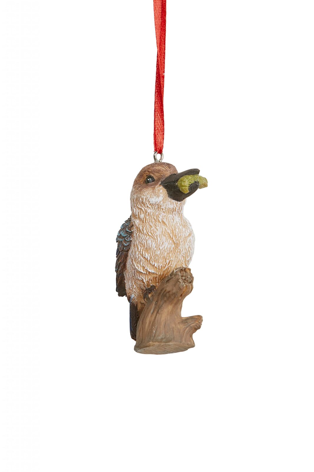 70mm Kookaburra with Worm Hanging Decoration