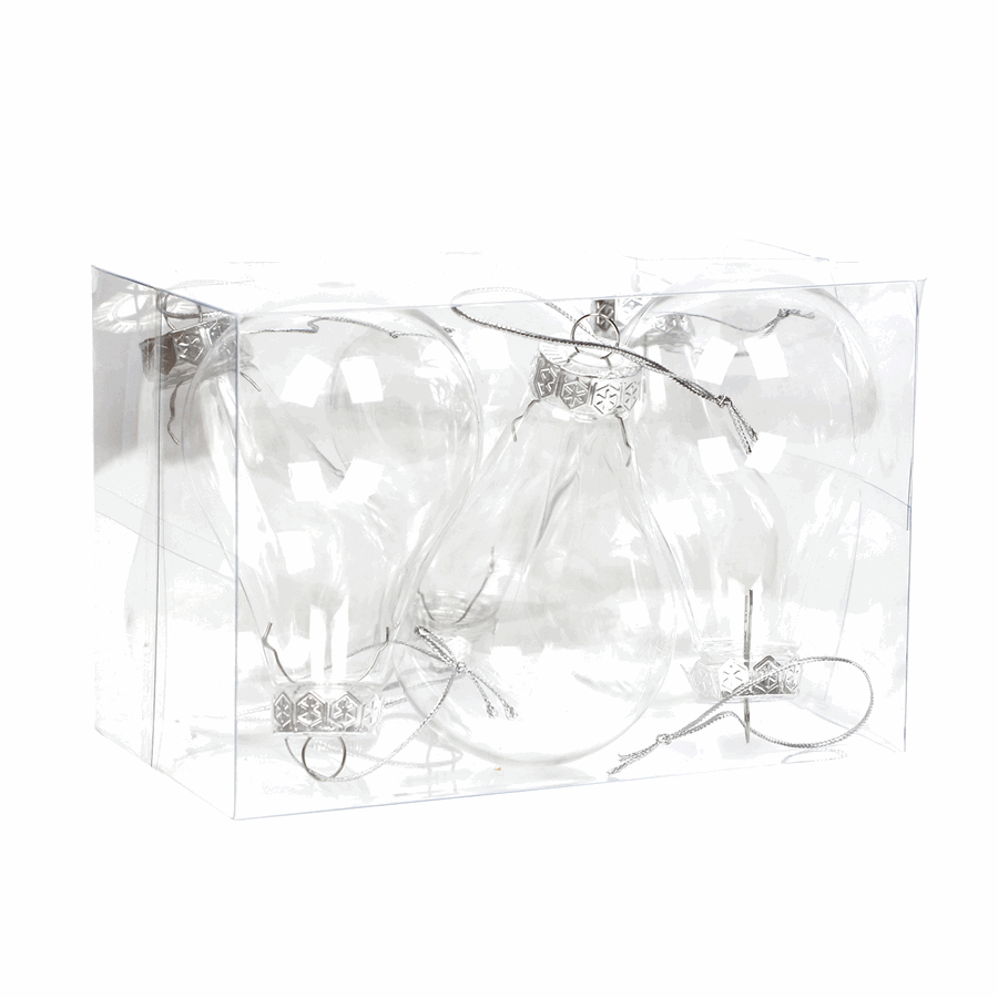 DIY CLEAR BULB SHAPED Christmas Baubles Packs