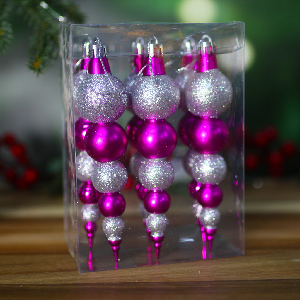 Christmas Tree Finial Bauble 6 Pack