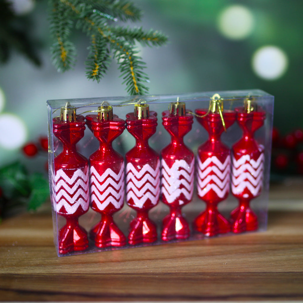 Christmas Tree Candy RED Bauble 6 Pack
