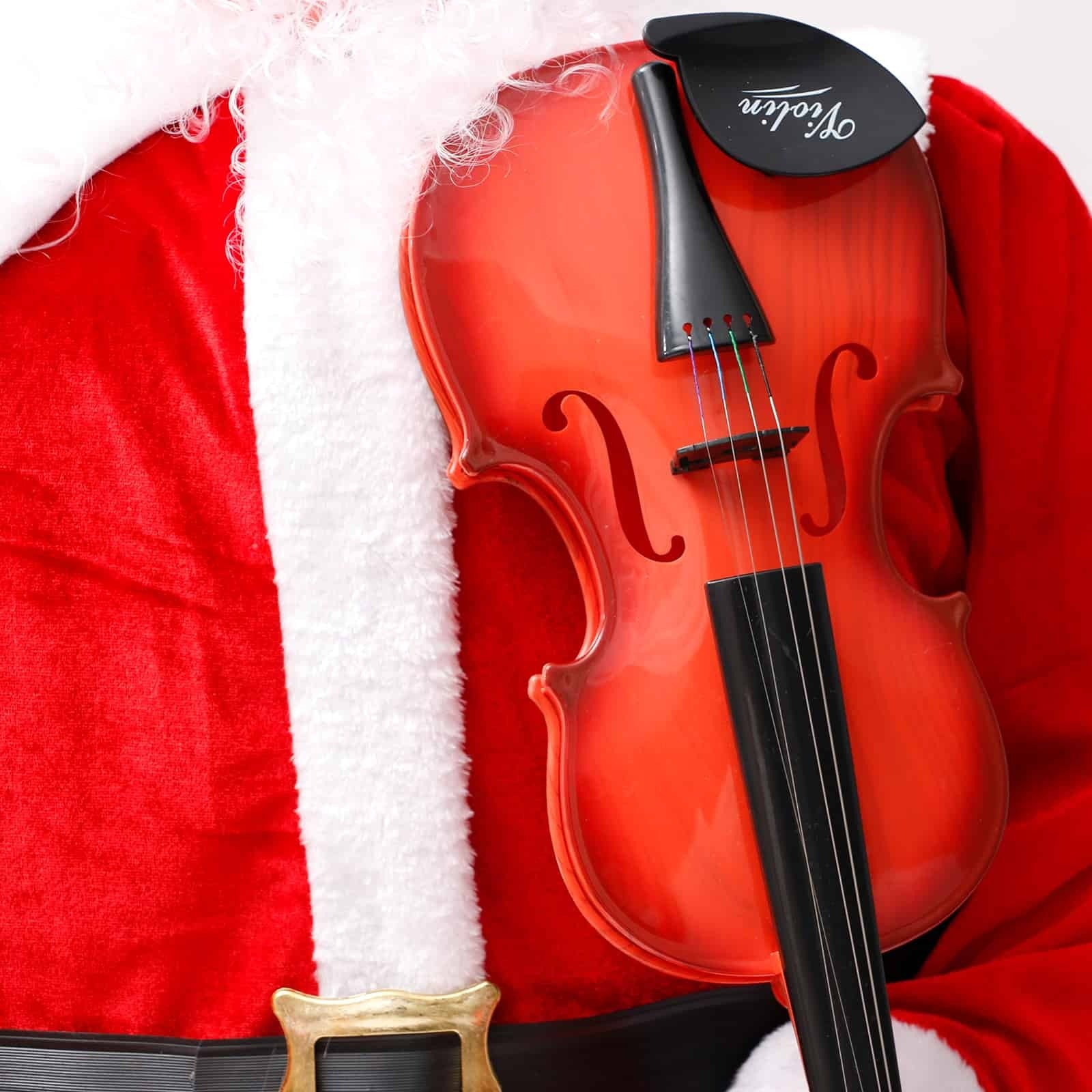 Singing Dancing Santa playing violin 6ft / 180cm