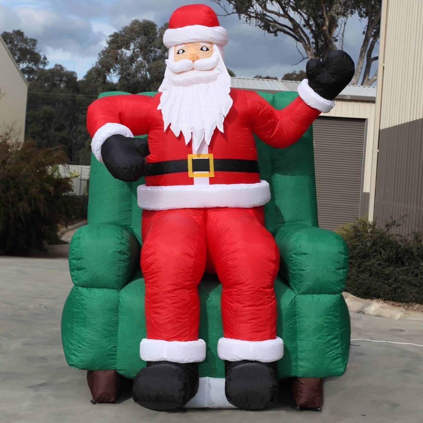 2.5m Giant Santa In Chair Inflatable 8.33ft