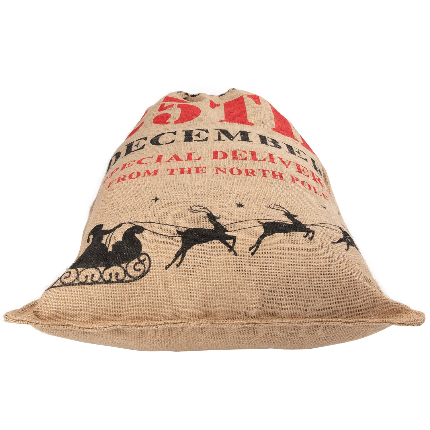 Hessian Santa Sack with big red tag