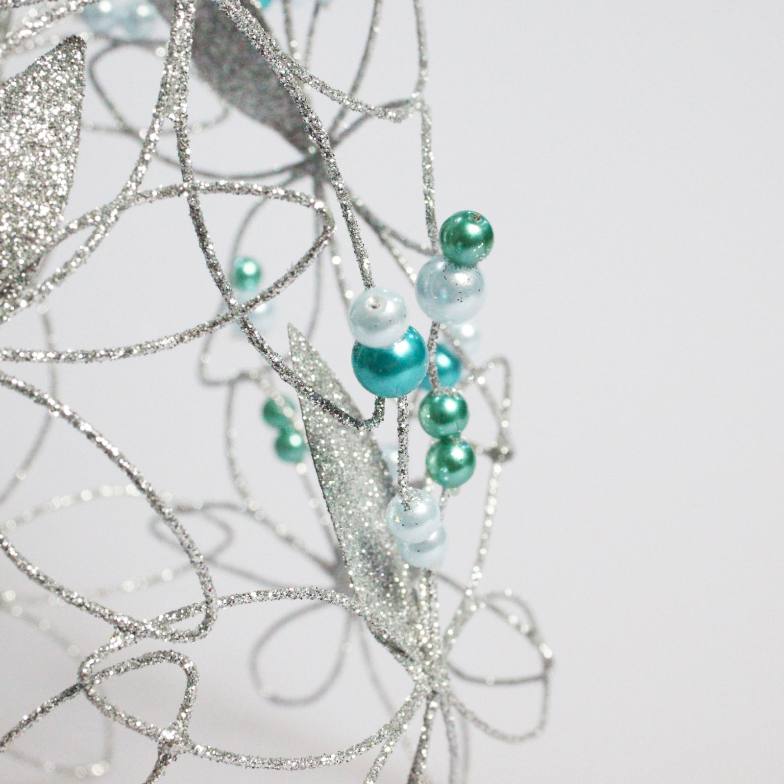 Silver Flower beaded Tree