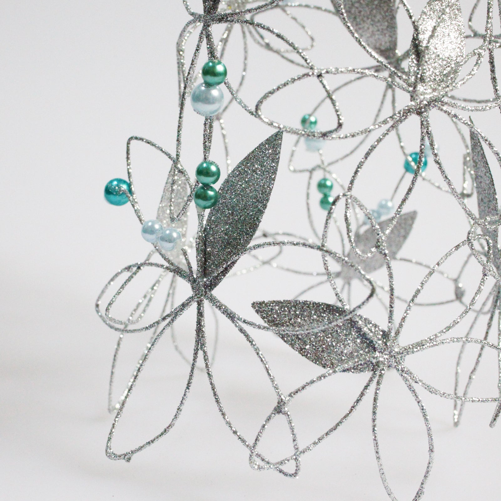 Silver Flower beaded Tree