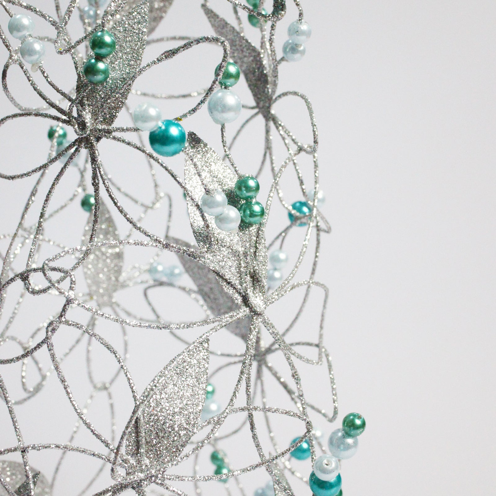 Silver Flower beaded Tree