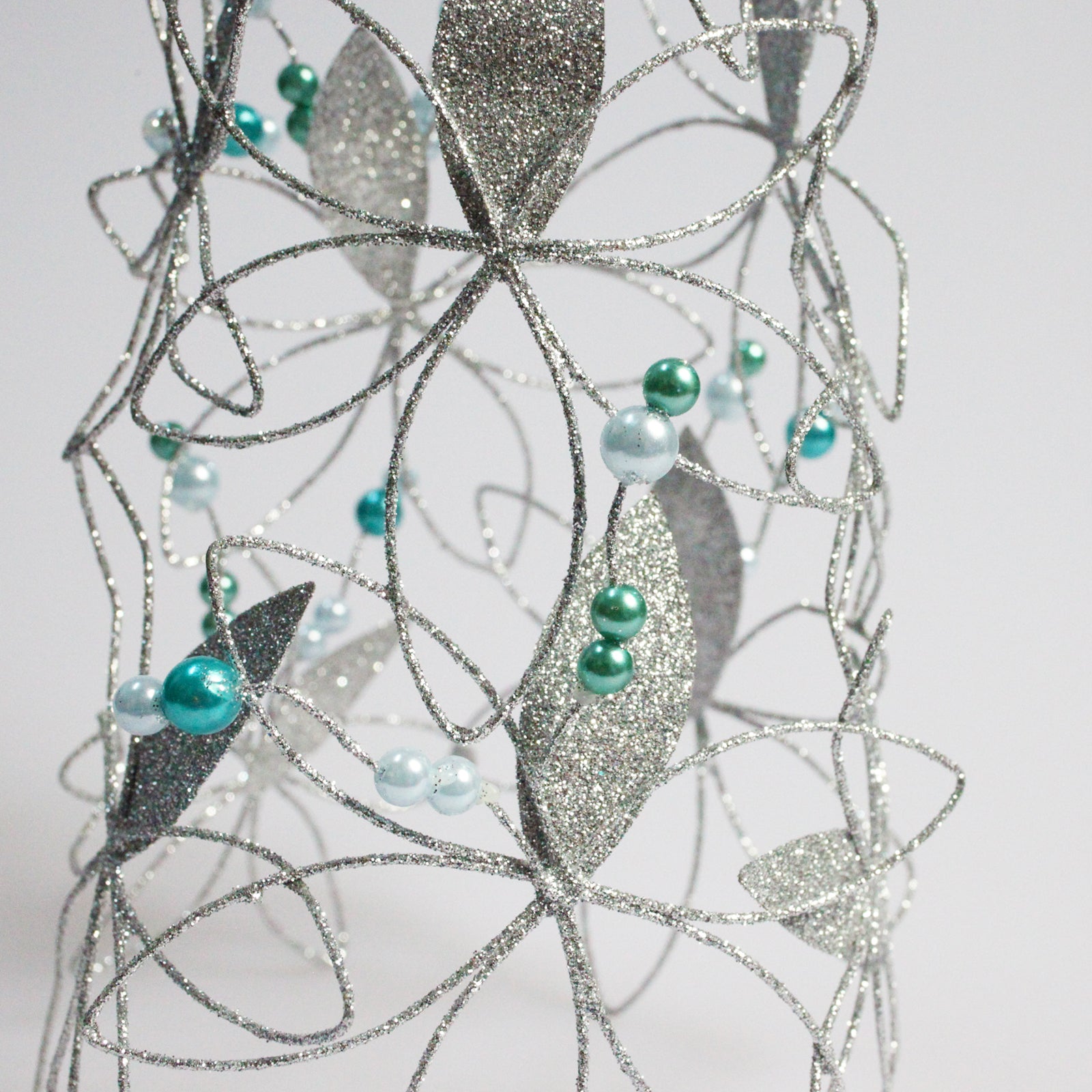 Silver Flower beaded Tree