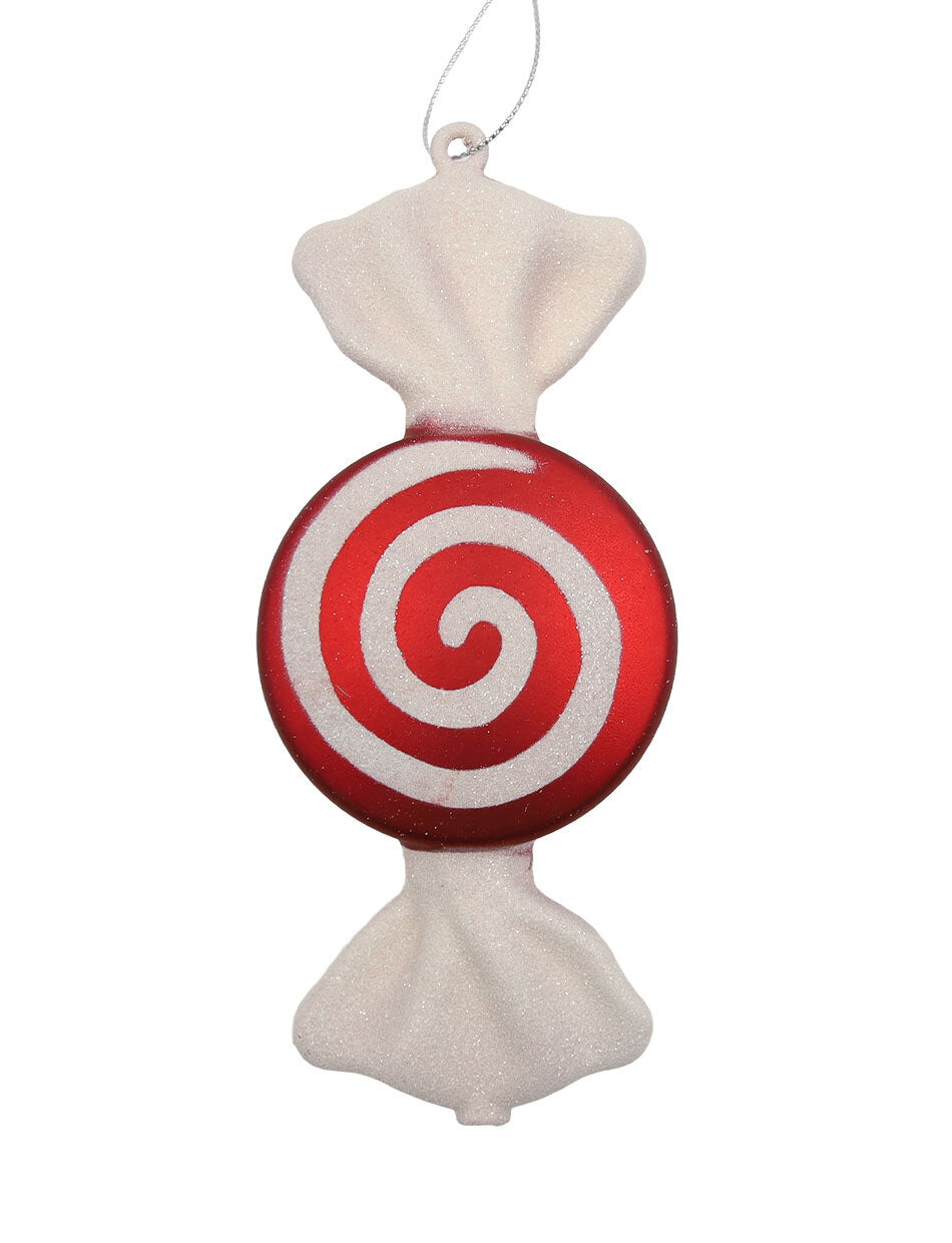 Red and White Peppermint Swirl Lolly - 15cm
