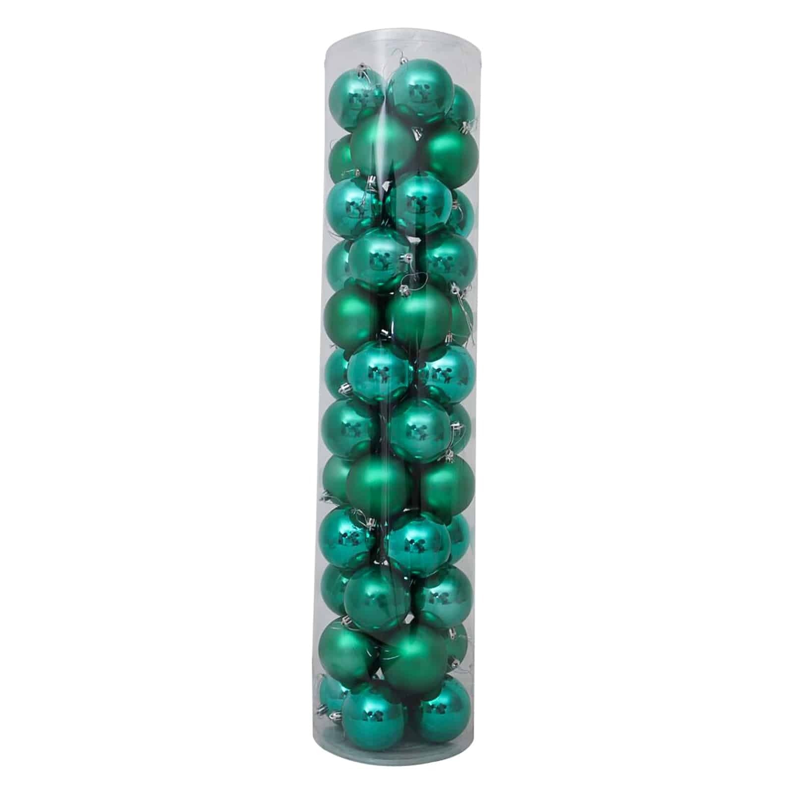 80mm Christmas Baubles Teal 45 Balls