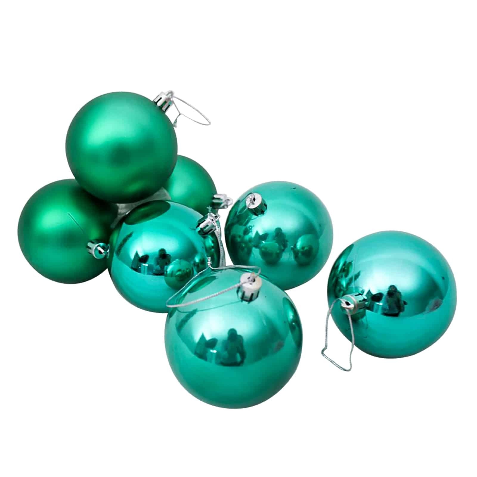 80mm Christmas Baubles Teal 45 Balls