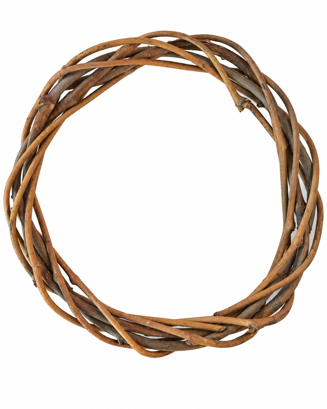Willow Wreath Dark Brown 45cm