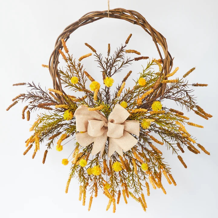 Willow Wreath Dark Brown 45cm