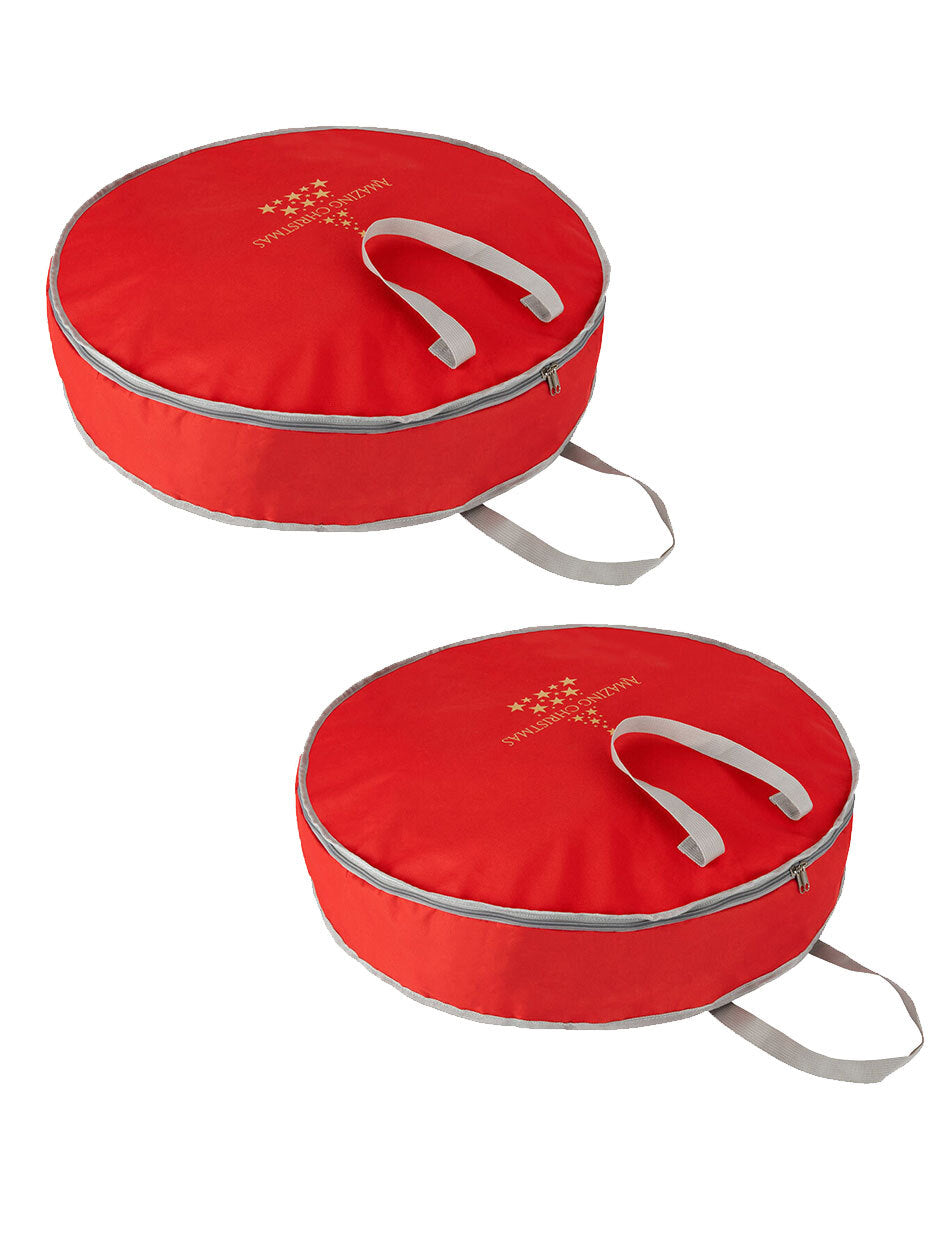 2 X Christmas Wreath Storage Bag 64cm