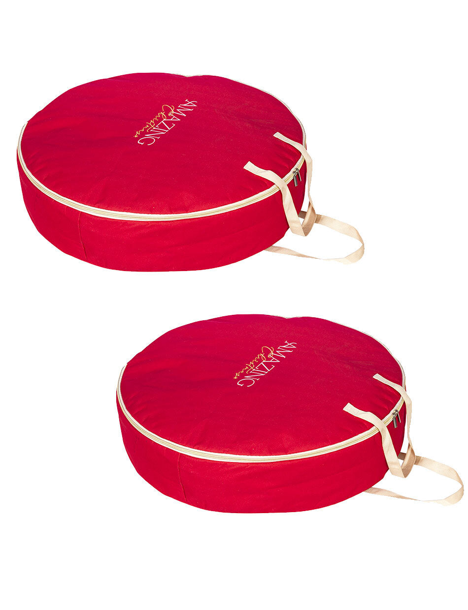 2 X Premium Christmas Wreath Ornament Storage Bag 76cm