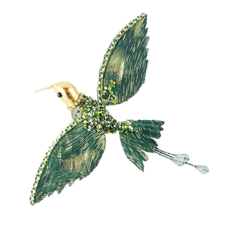 Hummingbird Clip Metalic Green 17.5CM