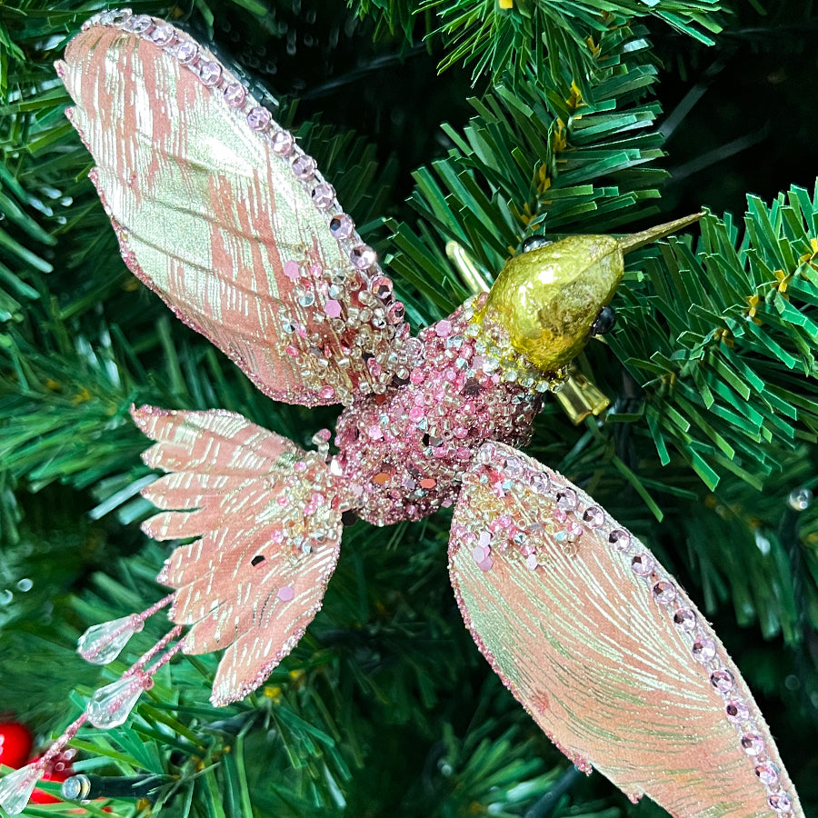 Hummingbird Clip Metalic Pink 17.5CM