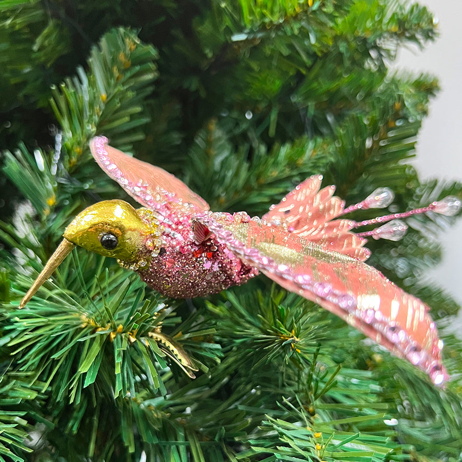 Hummingbird Clip Metalic Pink 17.5CM