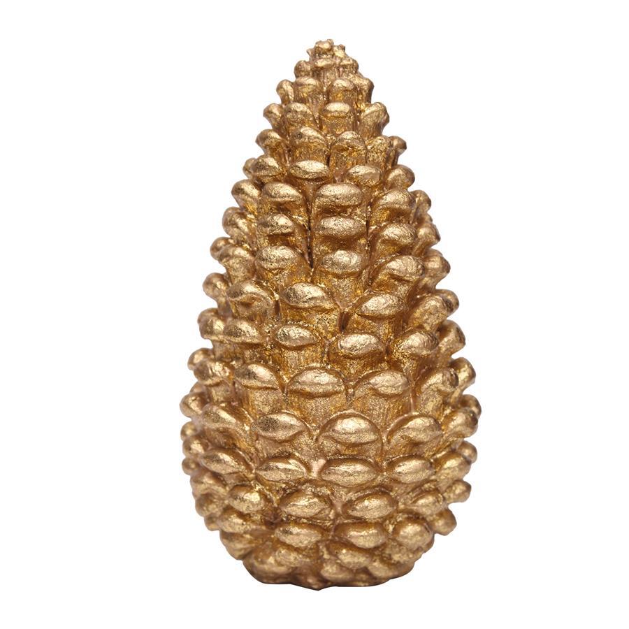 Champagne Gold Christmas Pinecone 15cm