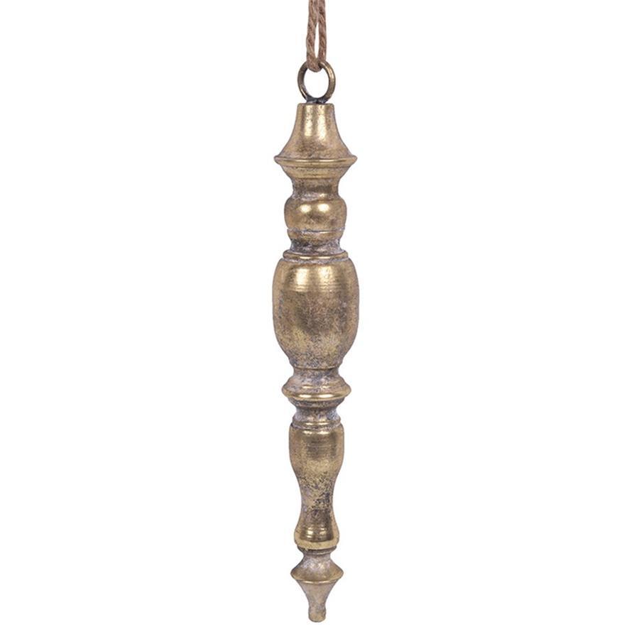 Antique Gold Finial Hanging Ornament 405mm