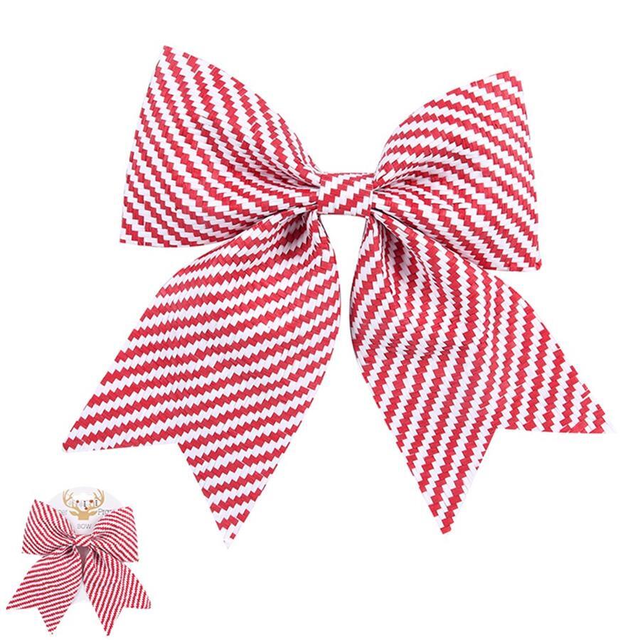 RED And WHITE Christmas Tree Bow 3 Pack