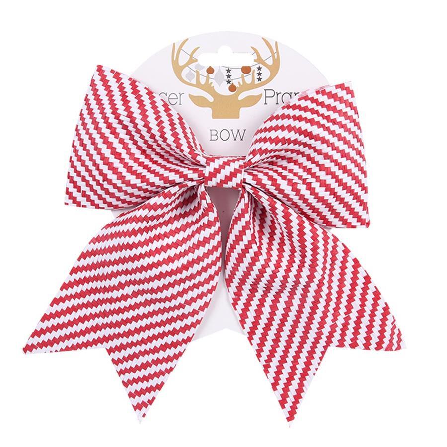 RED And WHITE Christmas Tree Bow 3 Pack