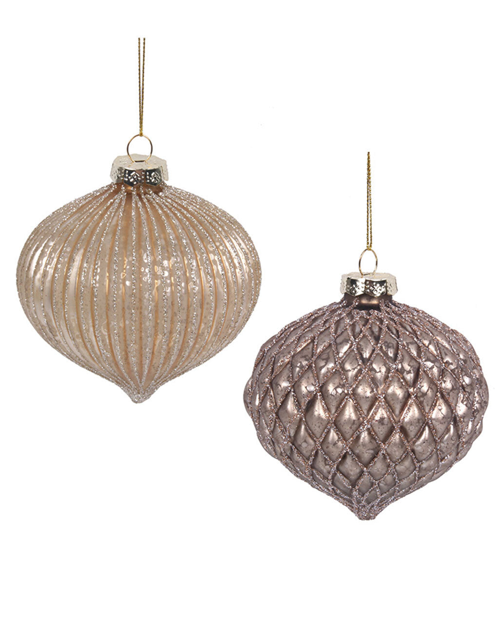 Christmas Champagne Glass Onion Finial 100mm
