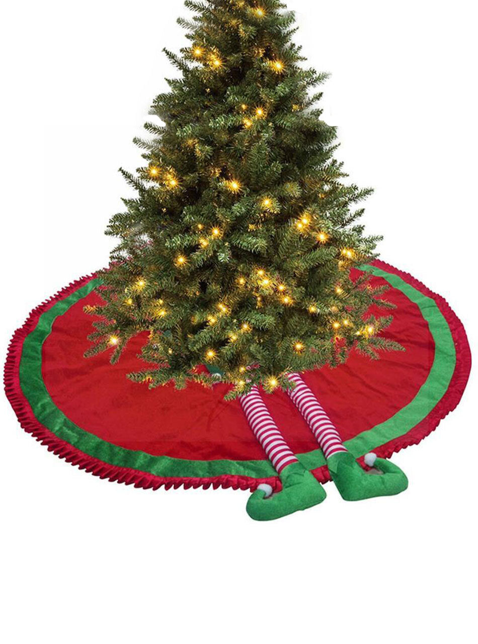 Christmas Elf Leg Tree Skirt 90cm
