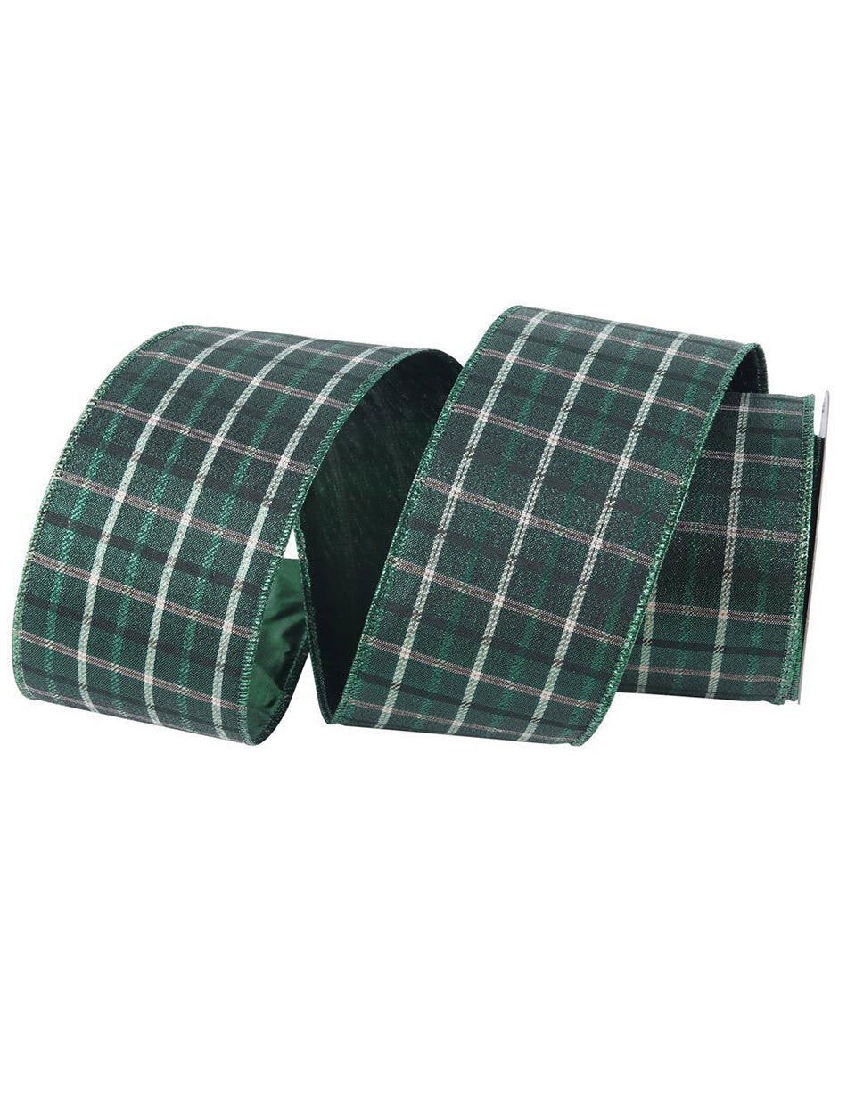 Emerald Tartan Christmas Tree Ribbon 10cm x 10m