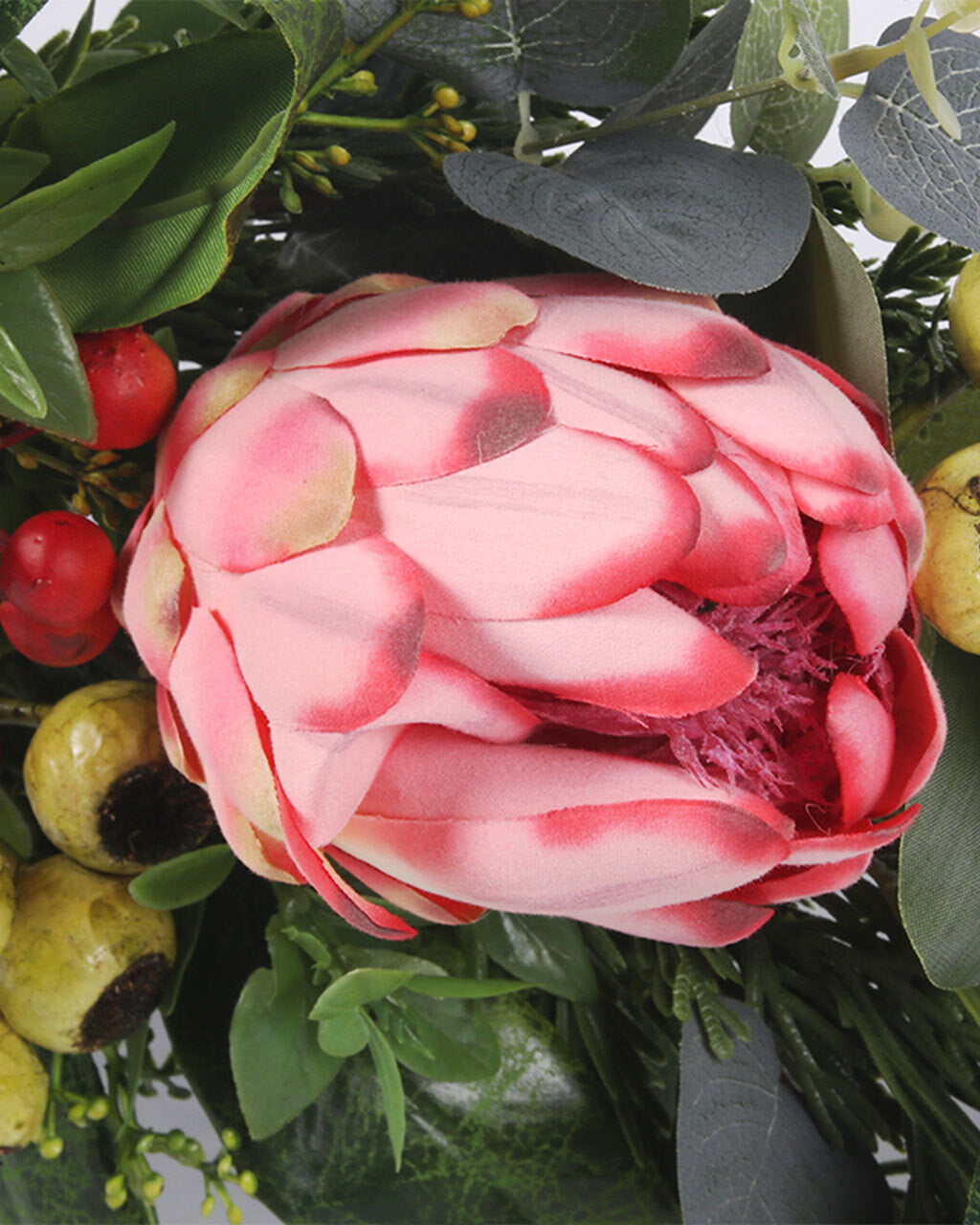 Pink Protea Christmas Wreath 66cm