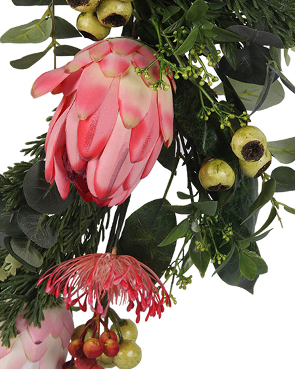Pink Protea Christmas Wreath 66cm